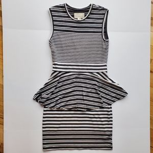 Artelier Nicole Miller Stripe Peplum Dress